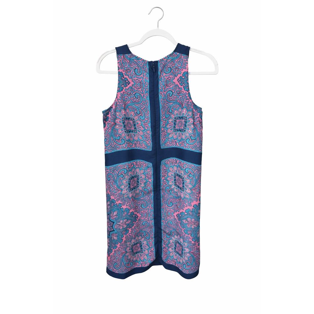 LOFT Small Paisley Shift Dress Medallion Sleeveless‎ Preppy Coastal Chic Spring